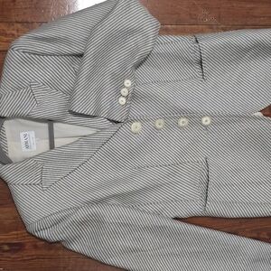 ARMANI Collezioni 6 Made in Italy Black/White Stripes Womens Designer Blazer